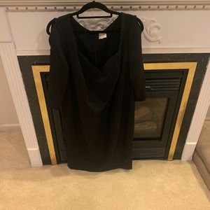 Black dress - peekaboo sleeves